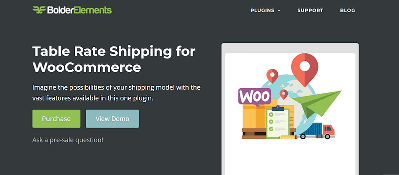 Shipping prices might quickly get confusing. Having a powerful conditional calculator plugin, such as Table Rate Shipping for WooCommerce, takes the guesswork out of calculating shipping costs and estimations. This WooCommerce shipping calculator plugin may add various prices for a single client, based on a range of admin-defined factors. Shipping destination, cart subtotal, item shipping class, price, weight, and a variety of other factors can be included. It is translation-ready, multilingually compatible, accepts numerous currencies, and includes price choices other than flat rates. The plugin is developer-friendly. It has a clean code with plenty of filters, and action hooks to customize its features.